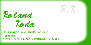 roland koda business card